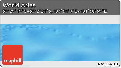 Physical Panoramic Map of the Area around 50° 15' 48" S, 134° 22' 30" E