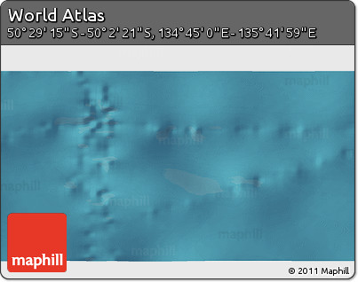 Satellite 3D Map of the Area around 50° 15' 48" S, 135° 13' 29" E