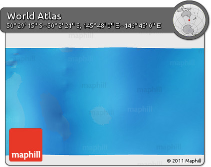 Shaded Relief 3D Map of the Area around 50° 15' 48" S, 146° 16' 30" E