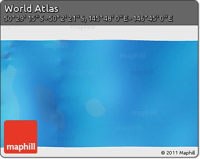 Shaded Relief 3D Map of the Area around 50° 15' 48" S, 146° 16' 30" E