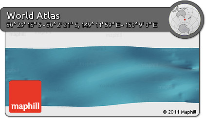 Satellite Panoramic Map of the Area around 50° 15' 48" S, 149° 40' 30" E