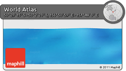 Physical Panoramic Map of the Area around 50° 15' 48" S, 157° 19' 29" E