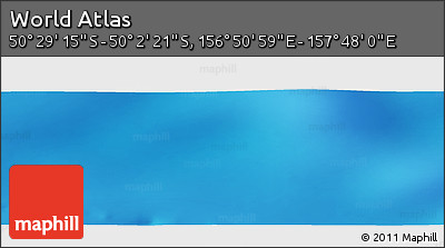 Physical Panoramic Map of the Area around 50° 15' 48" S, 157° 19' 29" E