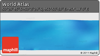 Physical Panoramic Map of the Area around 50° 15' 48" S, 157° 19' 29" E