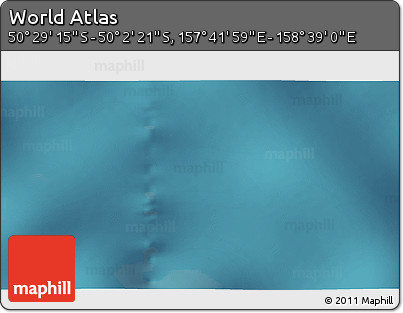 Satellite 3D Map of the Area around 50° 15' 48" S, 158° 10' 30" E