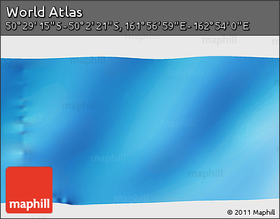 Physical 3D Map of the Area around 50° 15' 48" S, 162° 25' 30" E