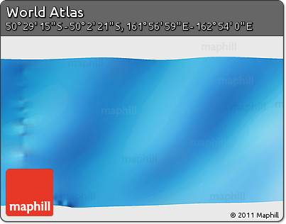 Physical 3D Map of the Area around 50° 15' 48" S, 162° 25' 30" E