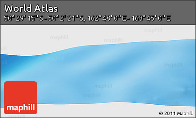 Physical Panoramic Map of the Area around 50° 15' 48" S, 163° 16' 30" E