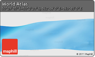 Physical Panoramic Map of the Area around 50° 15' 48" S, 163° 16' 30" E