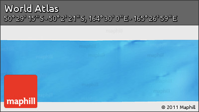 Physical Panoramic Map of the Area around 50° 15' 48" S, 164° 58' 29" E