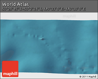 Satellite 3D Map of the Area around 50° 15' 48" S, 176° 1' 30" E