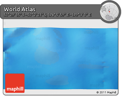 Physical 3D Map of the Area around 50° 15' 48" S, 178° 34' 29" E