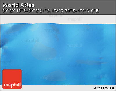 Physical 3D Map of the Area around 50° 15' 48" S, 178° 34' 29" E