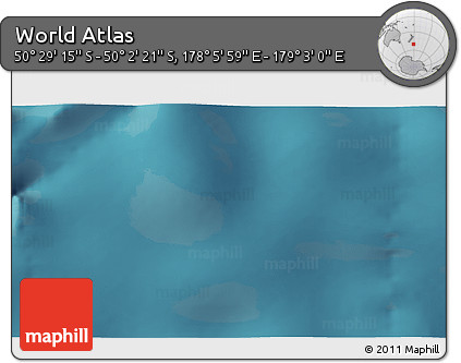 Satellite 3D Map of the Area around 50° 15' 48" S, 178° 34' 29" E