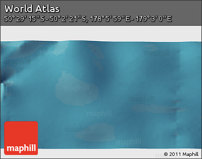 Satellite 3D Map of the Area around 50° 15' 48" S, 178° 34' 29" E