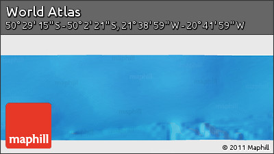 Physical Panoramic Map of the Area around 50° 15' 48" S, 21° 10' 29" W