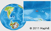 Physical Location Map of the area around 50° 15' 48" S, 38° 10' 29" W