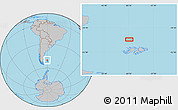 Gray Location Map of the area around 50° 15' 48" S, 60° 16' 29" W