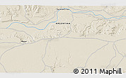 Shaded Relief 3D Map of the area around 50° 15' 48" S, 69° 37' 30" W