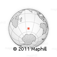 Outline Map of the Area around 50° 15' 48" S, 70° 37' 30" E, rectangular outline