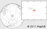 Blank Location Map of the area around 50° 15' 48" S, 71° 28' 29" E