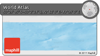 Physical Panoramic Map of the Area around 50° 15' 48" S, 73° 10' 30" E