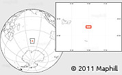 Blank Location Map of the area around 50° 15' 48" S, 74° 1' 30" E