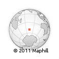 Outline Map of the Area around 50° 15' 48" S, 74° 1' 30" E, rectangular outline