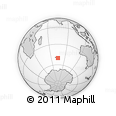 Outline Map of the Area around 50° 15' 48" S, 74° 52' 30" E, rectangular outline
