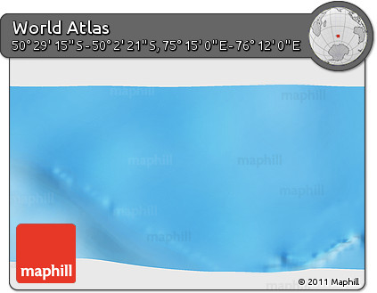 Physical 3D Map of the Area around 50° 15' 48" S, 75° 43' 29" E