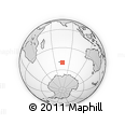 Outline Map of the Area around 50° 15' 48" S, 75° 43' 29" E, rectangular outline