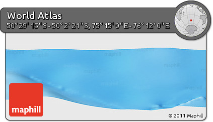 Physical Panoramic Map of the Area around 50° 15' 48" S, 75° 43' 29" E