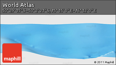 Physical Panoramic Map of the Area around 50° 15' 48" S, 75° 43' 29" E