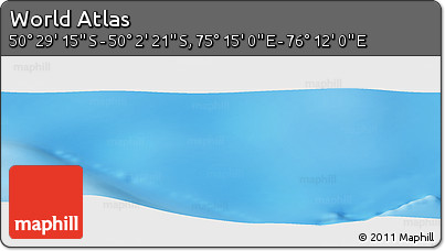 Physical Panoramic Map of the Area around 50° 15' 48" S, 75° 43' 29" E