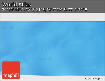 Physical 3D Map of the Area around 50° 15' 48" S, 76° 34' 29" E