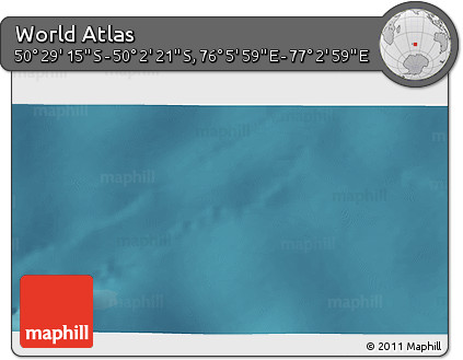 Satellite 3D Map of the Area around 50° 15' 48" S, 76° 34' 29" E