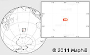 Blank Location Map of the area around 50° 15' 48" S, 76° 34' 29" E