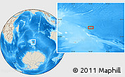 Shaded Relief Location Map of the area around 50° 15' 48" S, 76° 34' 29" E