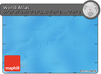 Physical Map of the Area around 50° 15' 48" S, 76° 34' 29" E