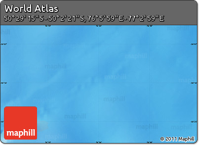 Physical Map of the Area around 50° 15' 48" S, 76° 34' 29" E
