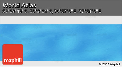 Physical Panoramic Map of the Area around 50° 15' 48" S, 77° 25' 30" E