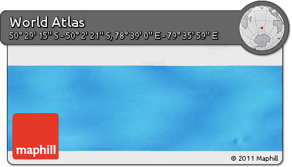 Physical Panoramic Map of the Area around 50° 15' 48" S, 79° 7' 30" E