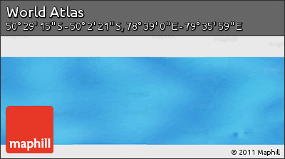 Physical Panoramic Map of the Area around 50° 15' 48" S, 79° 7' 30" E