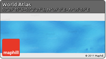 Physical Panoramic Map of the Area around 50° 15' 48" S, 79° 7' 30" E