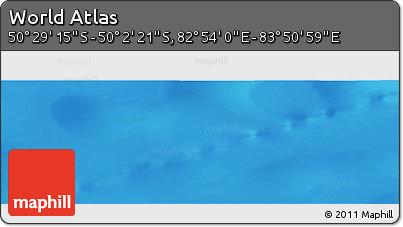Physical Panoramic Map of the Area around 50° 15' 48" S, 83° 22' 30" E