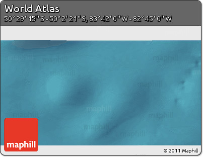 Satellite 3D Map of the Area around 50° 15' 48" S, 83° 13' 29" W