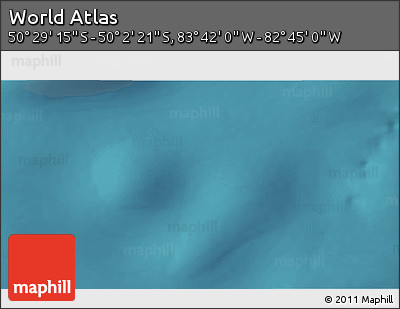 Satellite 3D Map of the Area around 50° 15' 48" S, 83° 13' 29" W