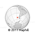 Outline Map of the Area around 50° 15' 48" S, 85° 46' 30" W, rectangular outline