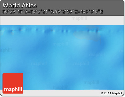Physical 3D Map of the Area around 50° 15' 48" S, 99° 31' 30" E