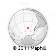 Outline Map of the Area around 50° 39' 49" S, 105° 19' 29" W, rectangular outline